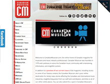 Tablet Screenshot of canadianmusician.com